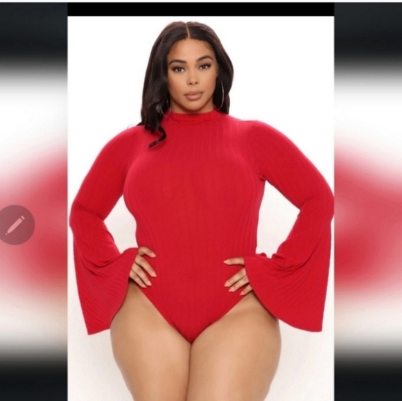 🍂🍁Fashion nova bell sleeve bodysuit size 2x - Picture 5 of 5